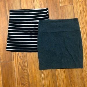 Two tight short fitted skirts size small